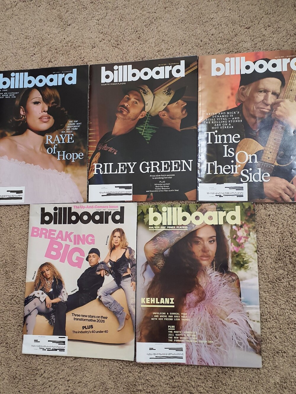 Billboard Magazine Lot Of 5 May to Sep 2026 Issues RAE Of Hope The Indie Issues